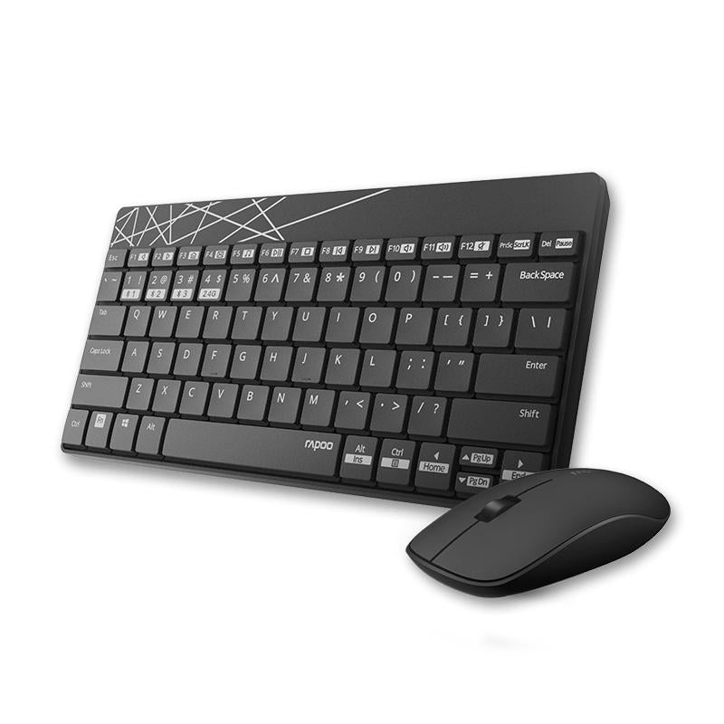 RAPOO 8000M Compact Wireless Multi-mode Bluetooth, 2.4Ghz, 3 Device Keyboard and Mouse Combo RAPOO 8000M Compact Wireless Multi-mode Bluetooth, 2.4Ghz, 3 Device Keyboard and Mouse Combo